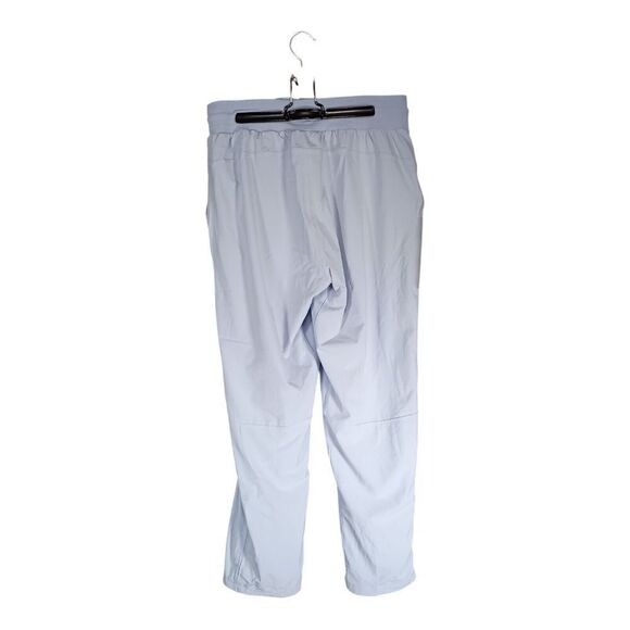 Lululemon Beyond the Studio Crop Pants Lined High Rise Blue Linen Women's 8 - Picture 2 of 6